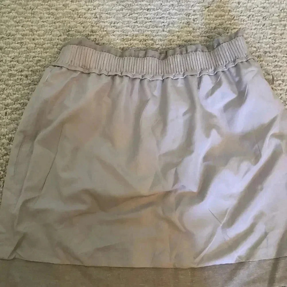Metallic brown and silver mod elastic waist skirt M - Picture 7 of 14